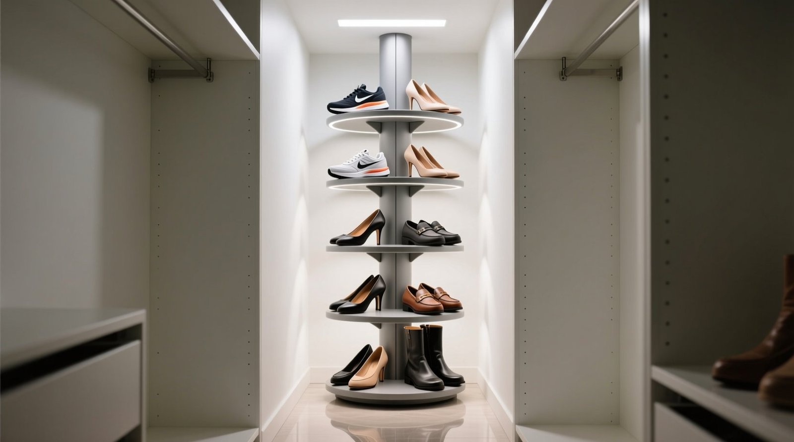 Shoe carousel for narrow closets worth it.jpg