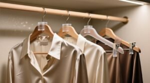 Silk blouse hanger fix acrylic clips vs silicone strips.jpg