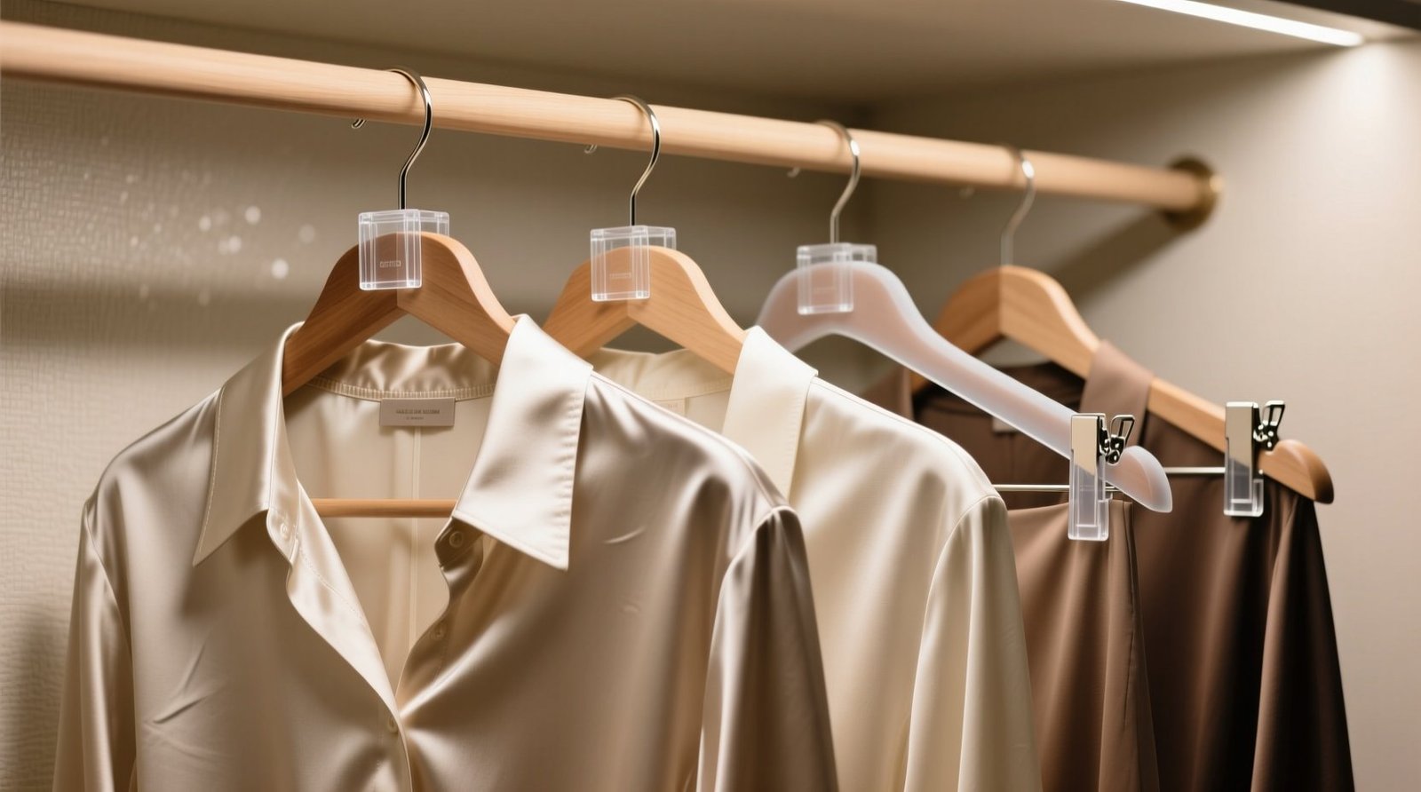 Silk blouse hanger fix acrylic clips vs silicone strips.jpg