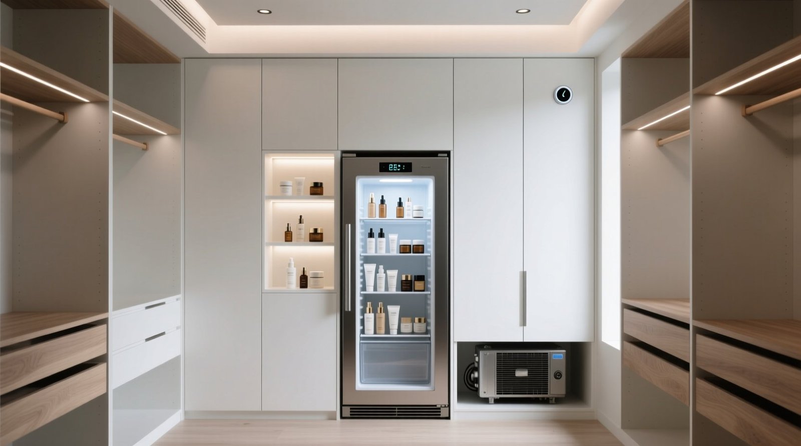Skincare fridge in closet safe integration tips.jpg
