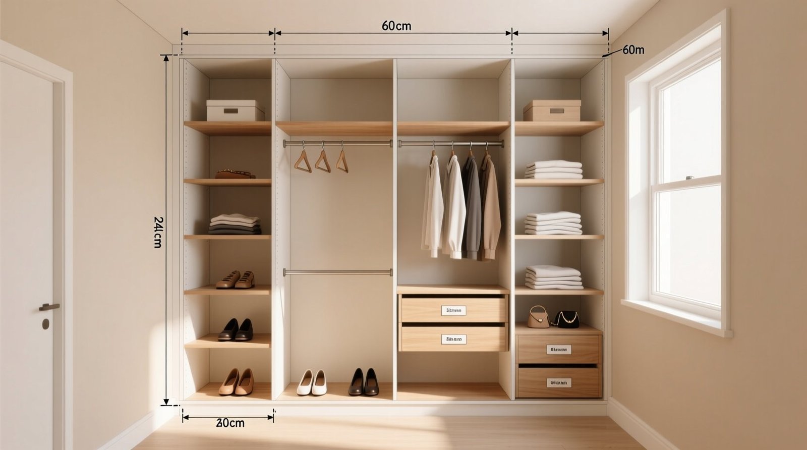 Standard closet size guide dimensions adaptations textile safe layouts.jpg