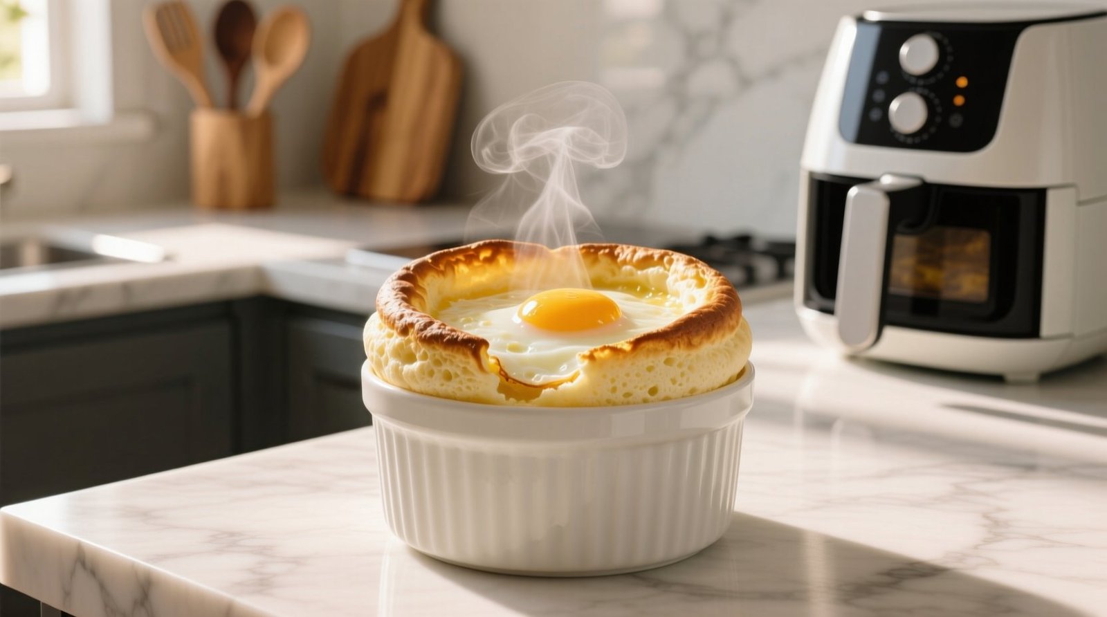 These Air Fryer Baked Eggs Are Half Soufflé and Half Fr