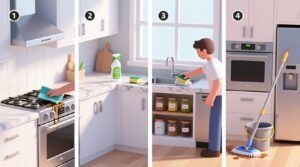 This graphic shows how to clean your kitchen with every daily task.jpg