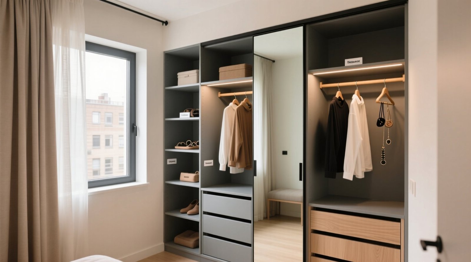 Tiny closet organization for 3 people.jpg