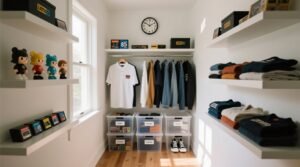 Tiny closet organization for gamers daily wear.jpg