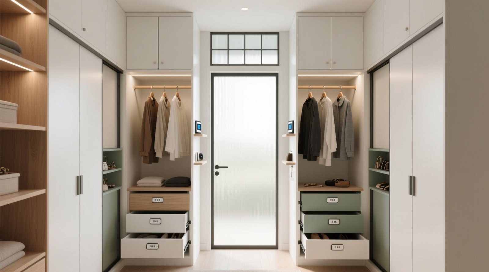 Tiny closet organization for two people.jpg