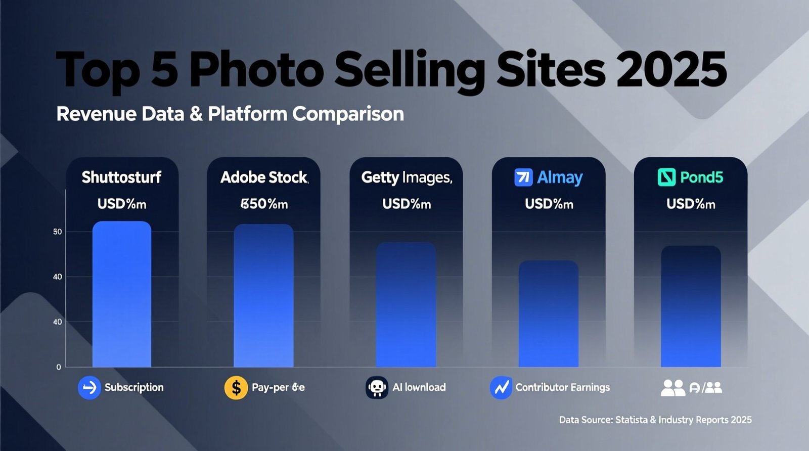 Top 5 photo selling sites 2025 revenue data platform comparison.jpg