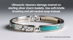 Ultrasonic cleaners enamel silver bracelets.jpg