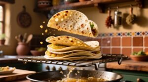 Use a baking rack to turn tortillas into crispy taco shells.jpg