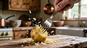 Use a fork when grating potatoes to avoid scraped knuckles.jpg