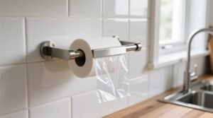 Use a paper towel bar as a garbage bag dispenser science backed setup.jpg