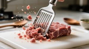 Use a potato masher to break up lean meat science backed technique.jpg
