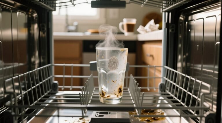Use an upright glass in the dishwasher as a dirty dish holderyes its safe smart.jpg