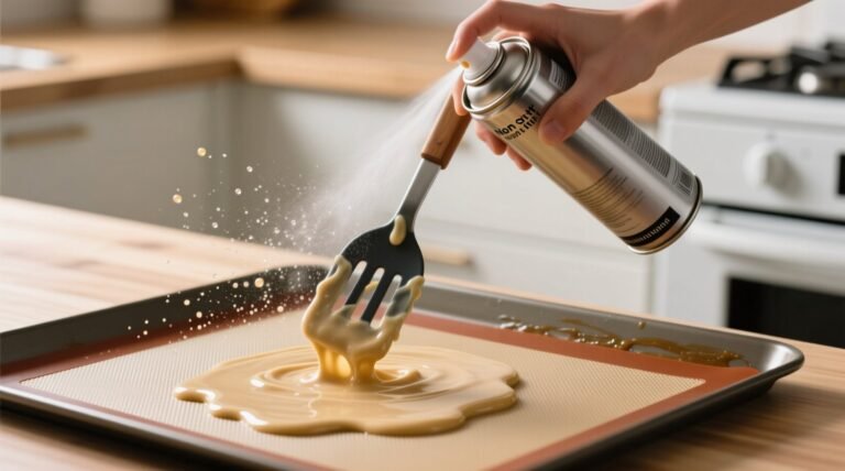 Use non stick cooking spray to make scooping sticky ingredients easier.jpg