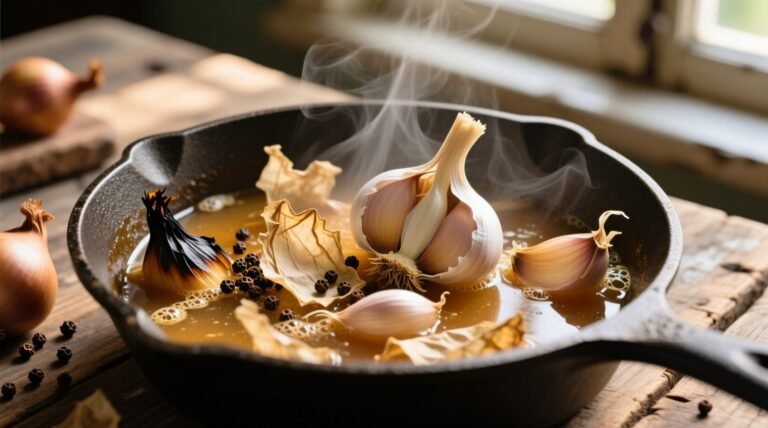 Use papery garlic skins to give broth big flavor science backed method.jpg