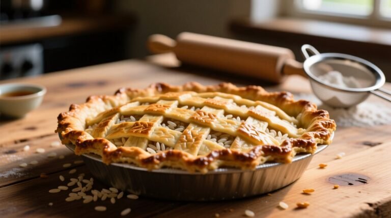 Use rice instead of beans to pre bake pie crusts for a crisp reliable shell.jpg