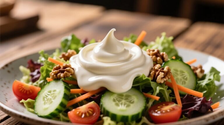 Use sour cream instead of oil for a creamier salad dressing.jpg