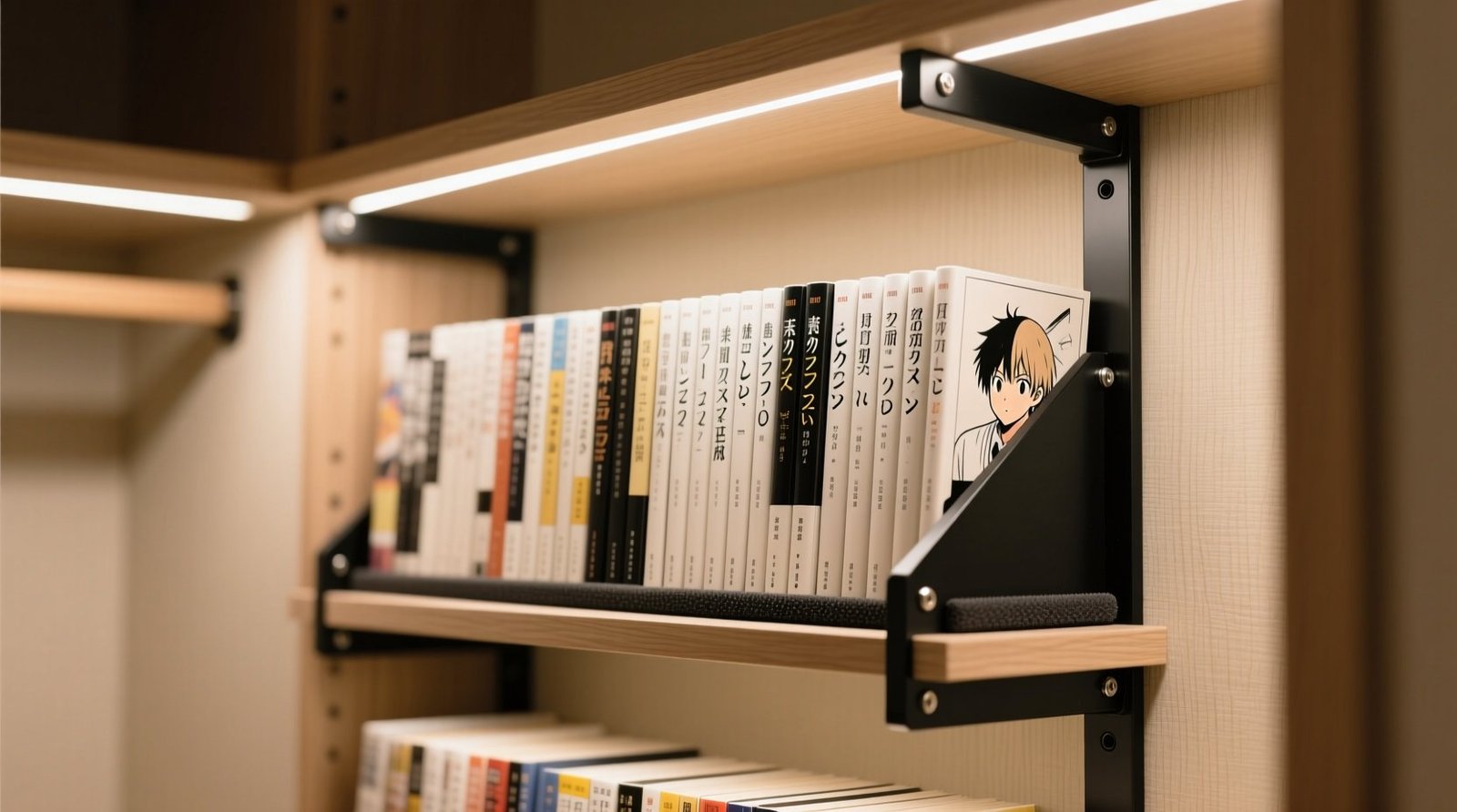 Vertical manga storage without spine warping.jpg