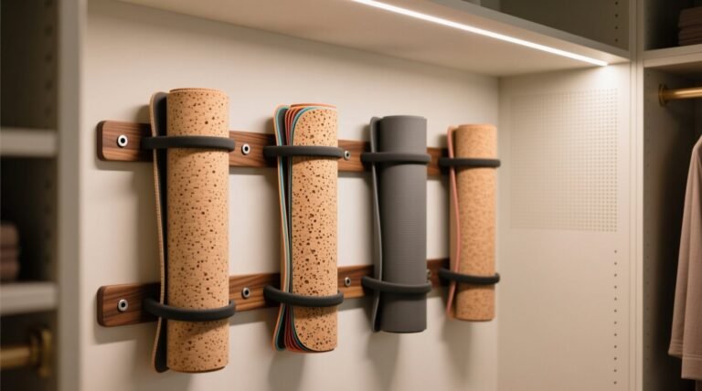 Vertical yoga mat storage without warping.jpg