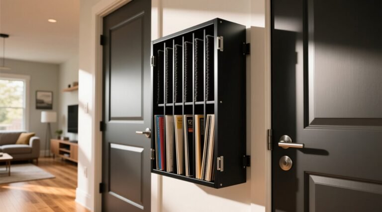 Vinyl record jacket storage on closet doors.jpg