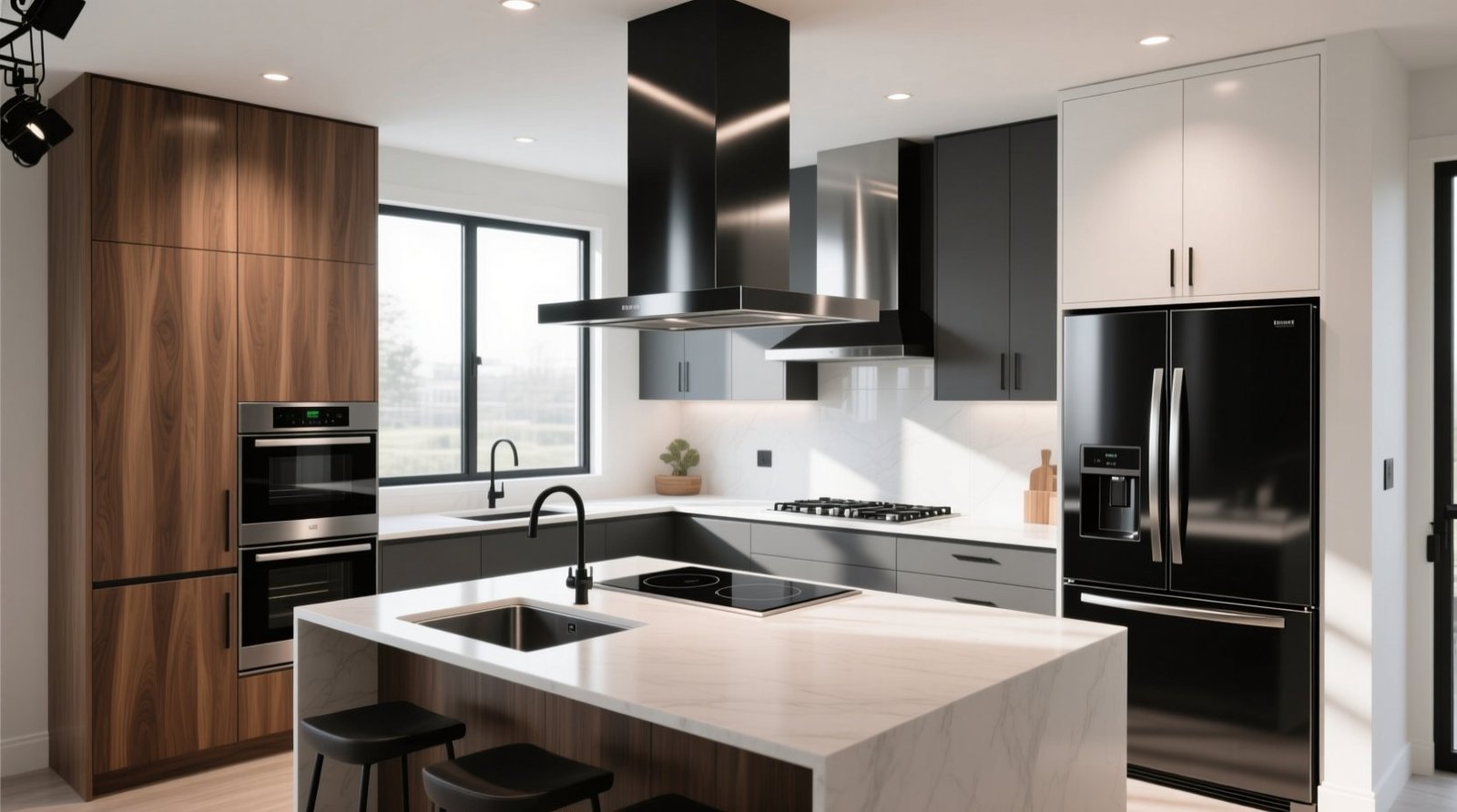 What Color Cabinets Go with Black Stainless Steel Appliances?