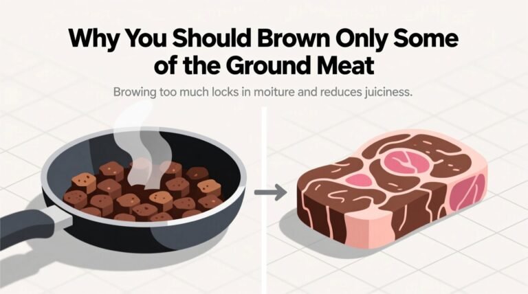 Why you should brown only some of the ground meat called for in a recipe.jpg