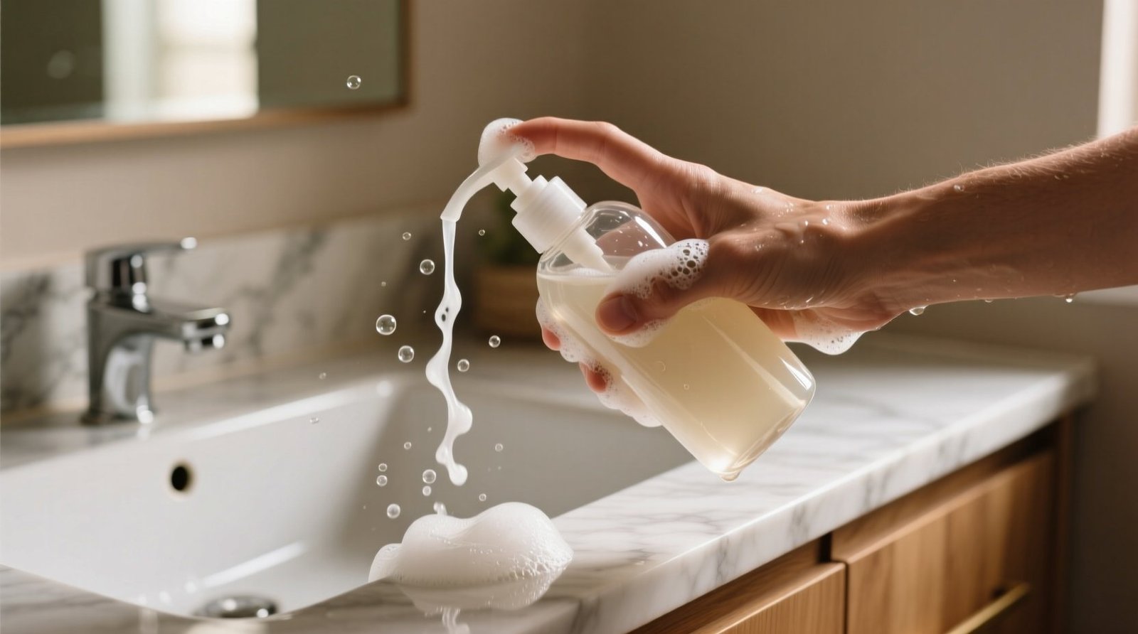 Why you should never suck shampoo or soap back into the bottle to conserve.jpg