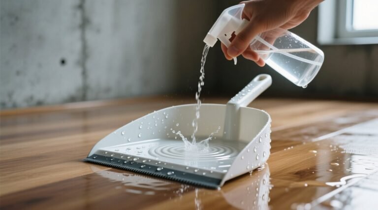 You should wet your dustpan before using it science best practices.jpg